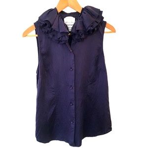 Victorian collar 100% silk button up